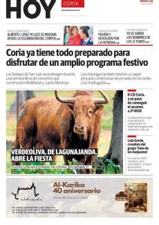 HOY Coria: actualidad y últimas noticias. Edición local del Diario。